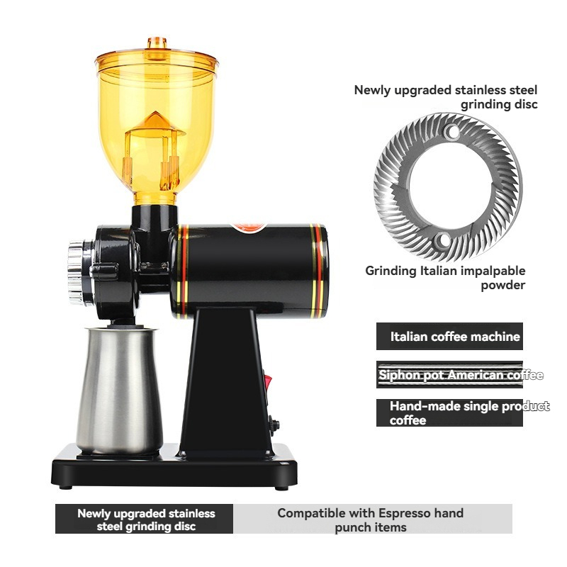 مطحنة قهوة منزلية محسنة مضادة  - مراجعة Coffee Grinder Burr Flat وسعره