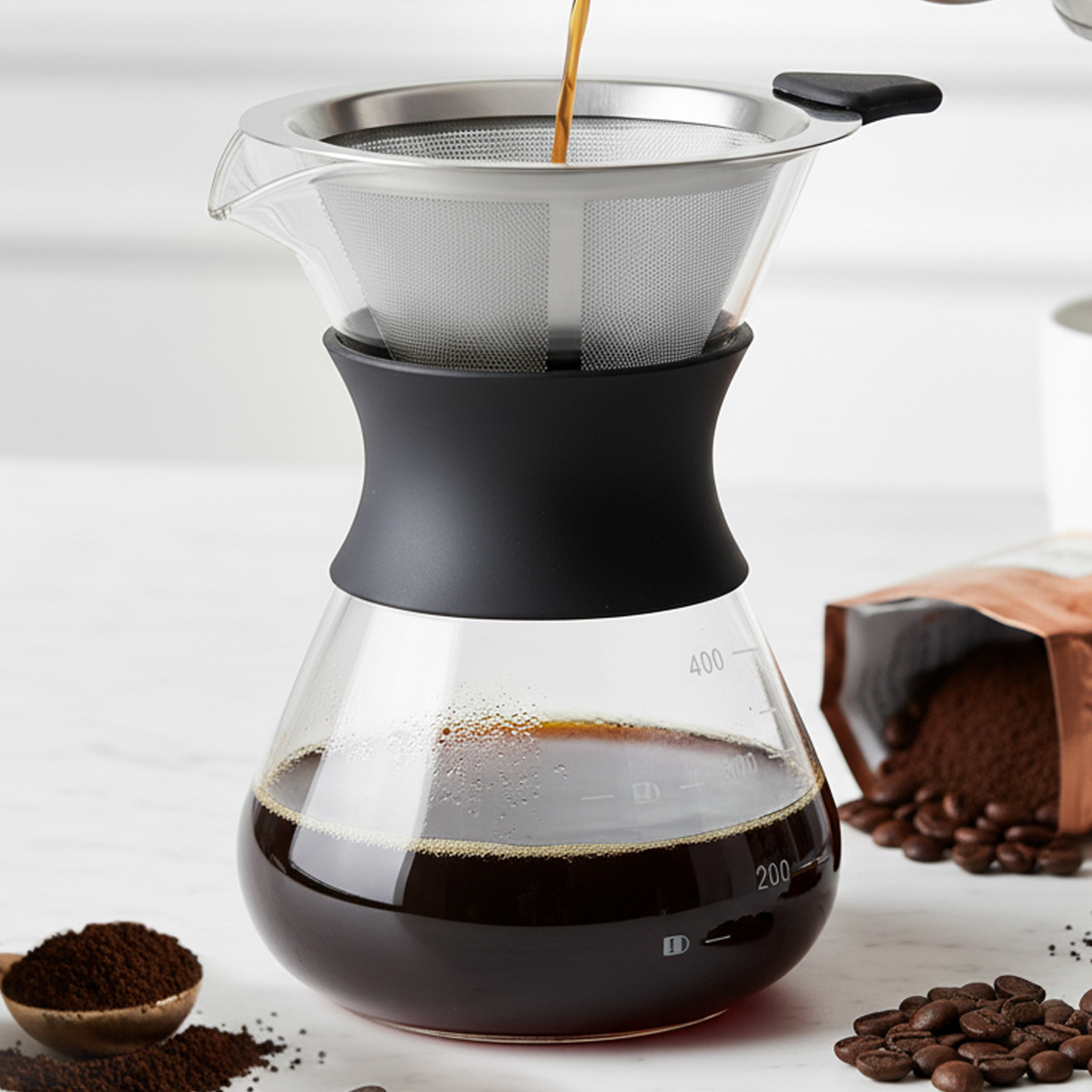 ماكينة تحضير القهوة الزجاجية م - مراجعة Coffee Equipment Pour Over وسعره