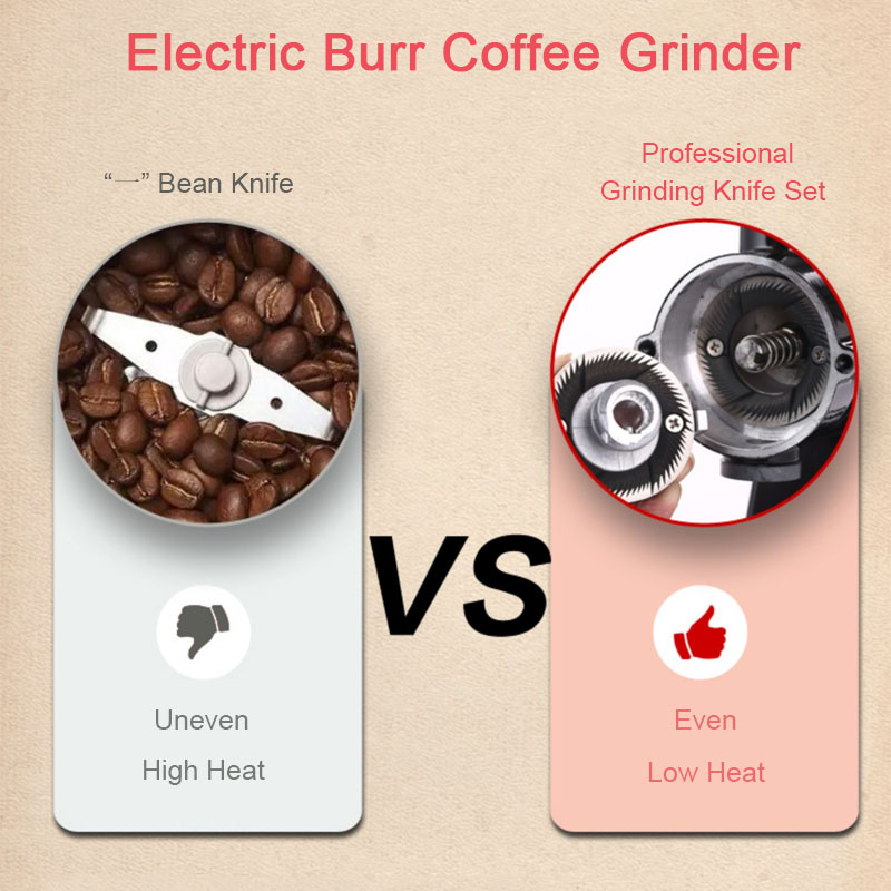 المهنية الكهربائية مطحنة حبوب  - مراجعة Coffee Grinder Burr Flat وسعره